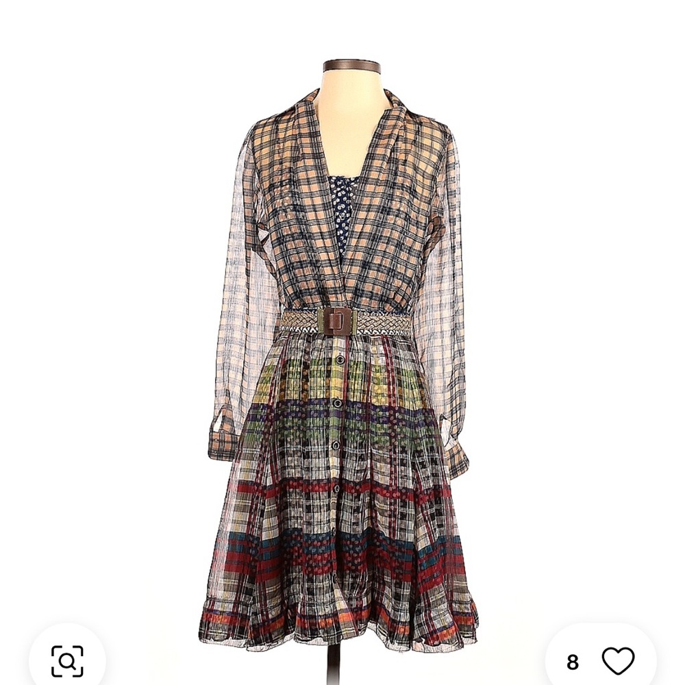 Plaid Multicolor Byron Lars Dress